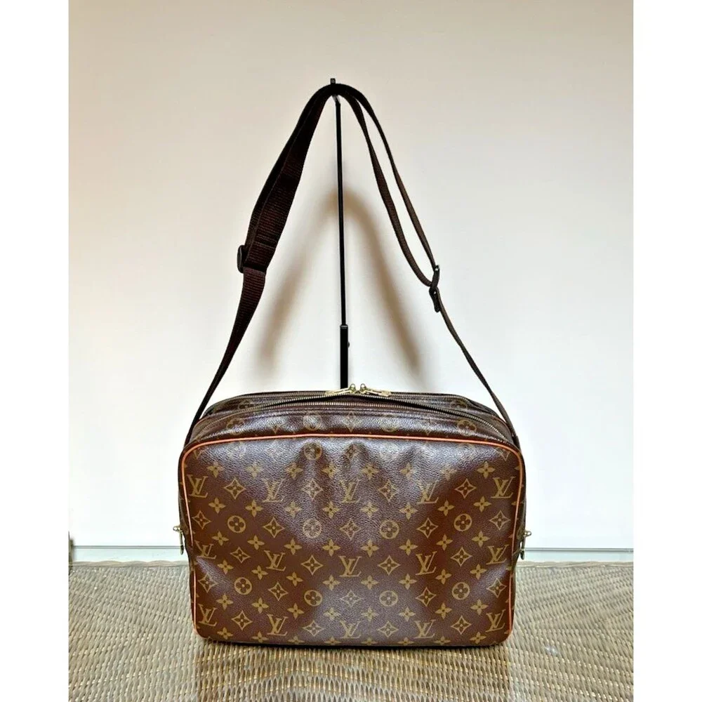Louis Vuitton Monogram Reporter PM Bag Brown Coated Canvas  SP0054 May 2004